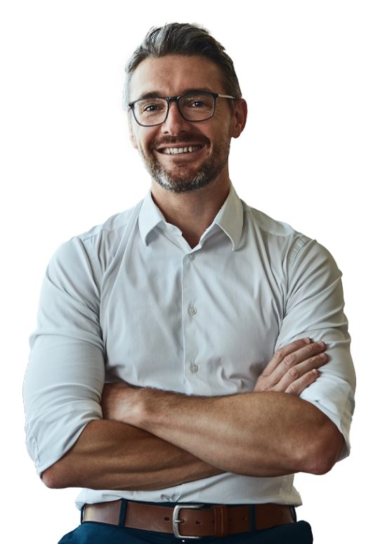 Man with folded hands