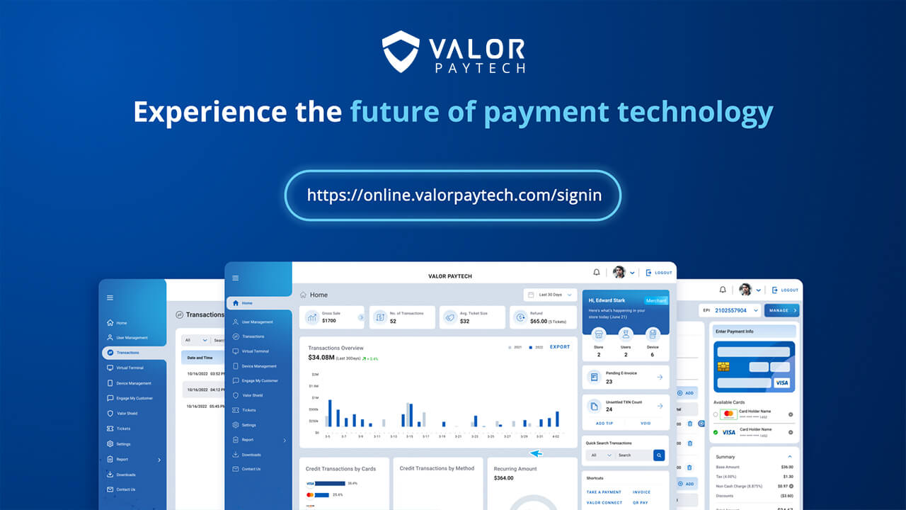 Valor PayTech New Portal Launch