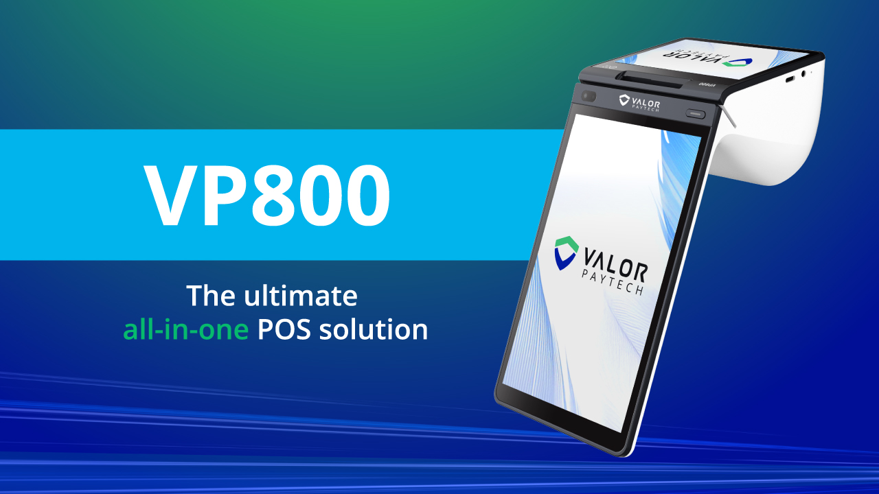 Valor PayTech VP800 All in One  POS Terminal-Video-Thumbnail