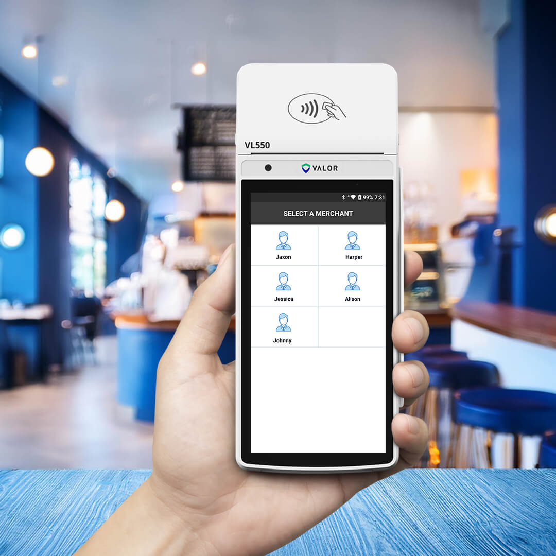 VL550 Android Next-Gen POS terminal Valor PayTech with Multi MID support