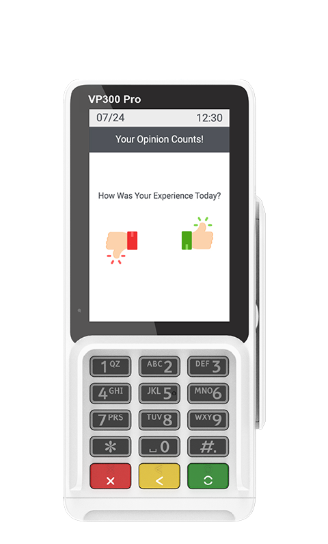 VP300 Pro Engage My Customer and Dual Pricing Screen Mobile