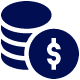 Finance blue icon