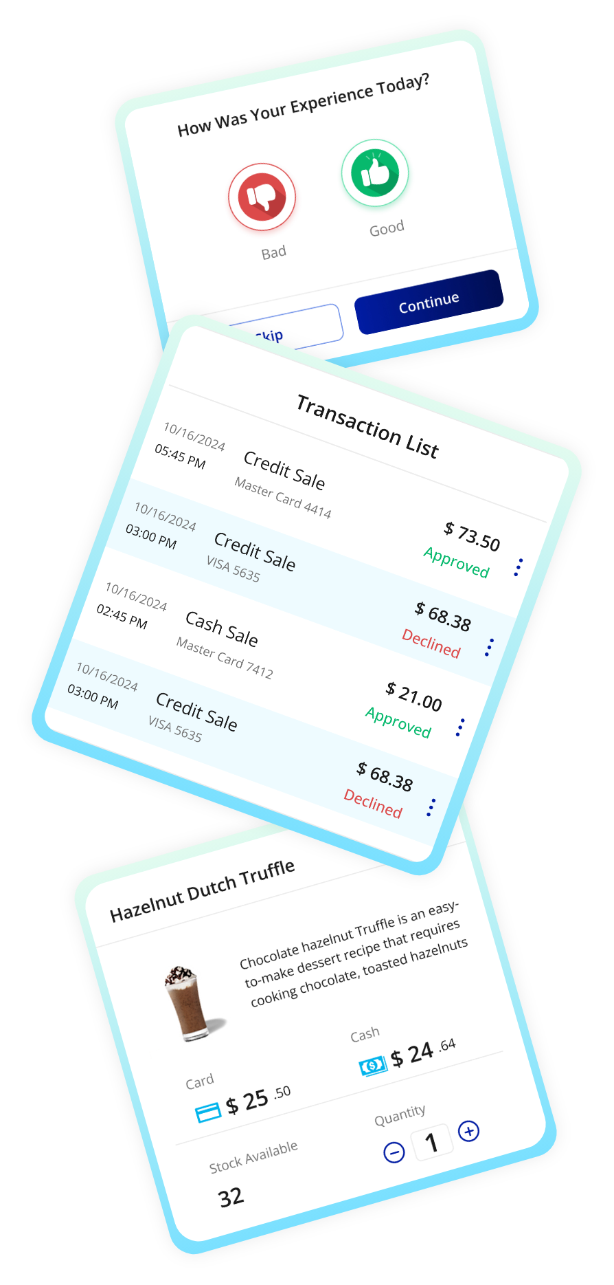 Mobile App screen left