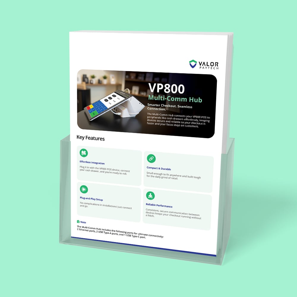 VP800 POS terminal Multi-Comm Hub - Partner brochure- thumbnail