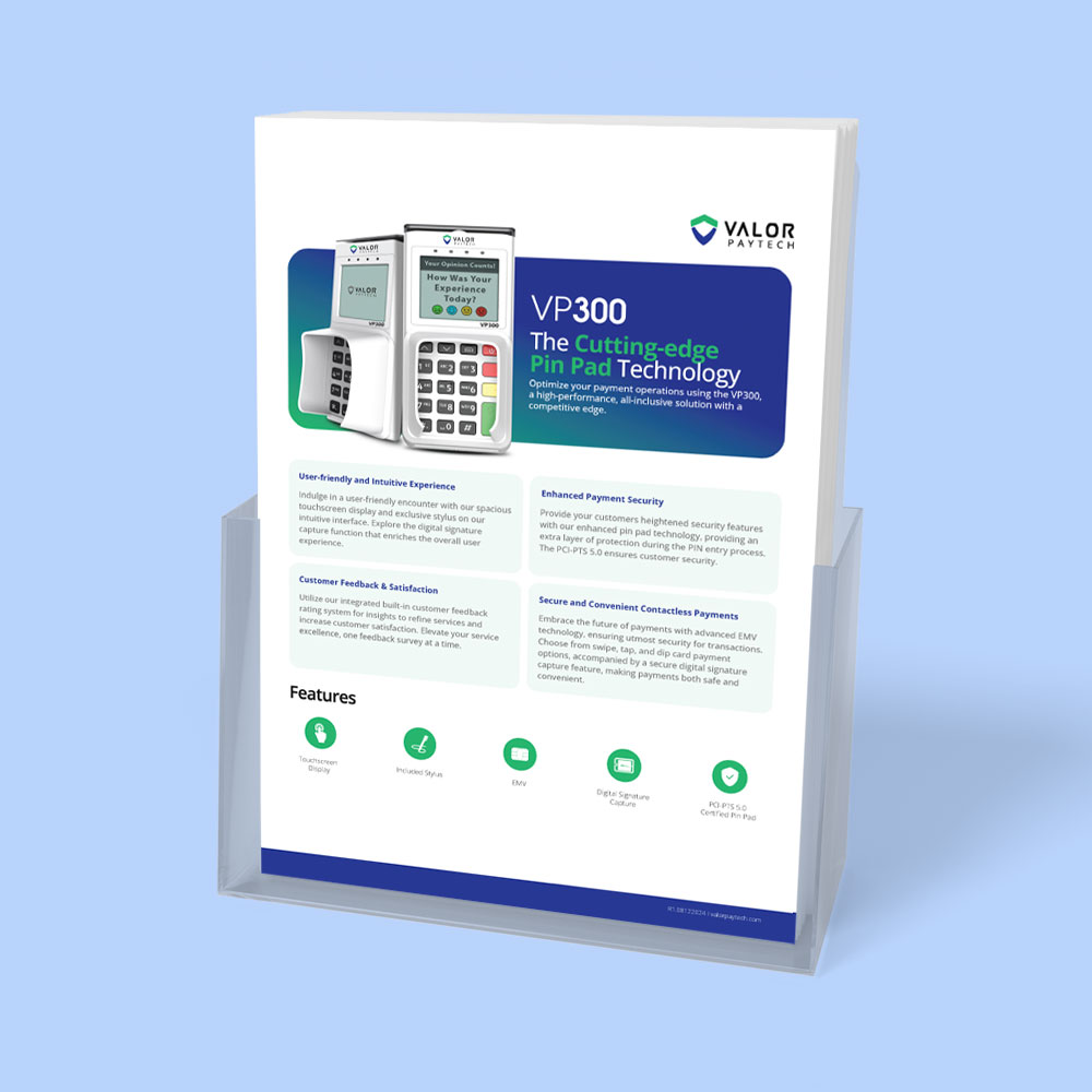 Valor PayTech VP300 Merchant Sales Flyer PDF Download