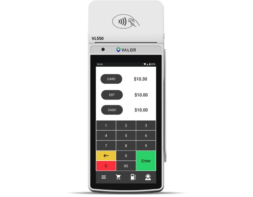 Fleet compatible VL550 payment terminal for mobile and fleet businesses by Valor PayTech