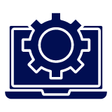 Engineering blue icon