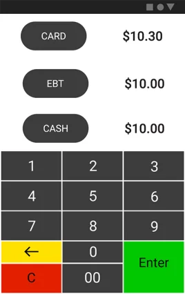 VP800 dual pricing enabled POS for transparency